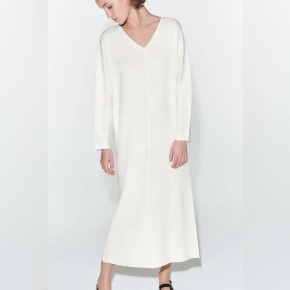 ✨ Brand New Zara Knit Midi Dress – Size Small ✨ - Picture 7 of 16